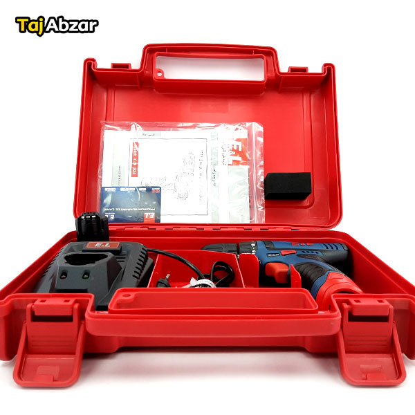 دریل پیچگوشتی شارژی 12 ولت ای اند ال مدل C.D 1324 - محتوا کیف حمل