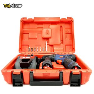 دریل پیچ‌گوشتی شارژی 12 ولت المکس مدل C.D 212 - محتوا کیف حمل