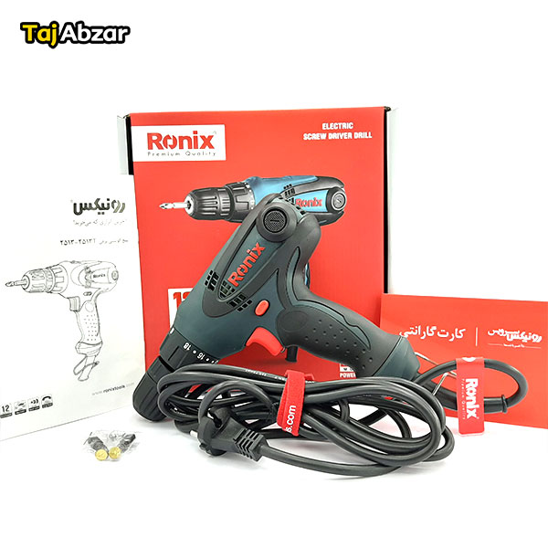 دریل پیچ گوشتی برقی رونیکس مدل 2513- مجموعه