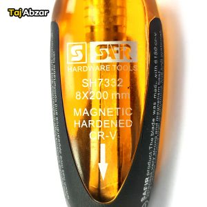 پیچ گوشتی چهار سو سفیر مدل SH7332- مشخصات روی پیچ گوشتی