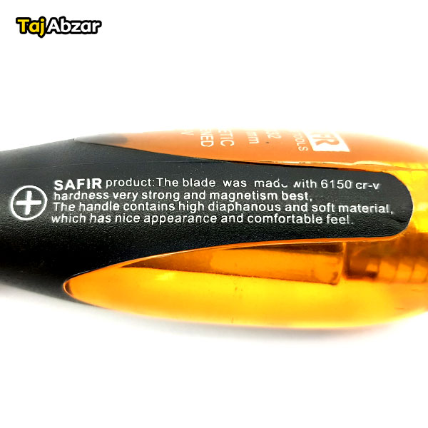 پیچ گوشتی چهار سو سفیر مدل SH7332- مشخصات روی دسته