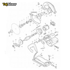 اره گردبر ماکیتا مدل 5806B- نقشه انفجاری