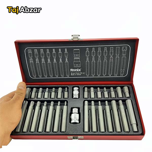 سایز جعبه بیت ترکیبی ستاره ای و شش گوش 30 پارچه رونیکس مدل RH-2697
