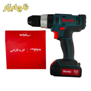 دریل پیچ گوشتی چکشی شارژی رونیکس مدل 8614k ازنمای رو به رو