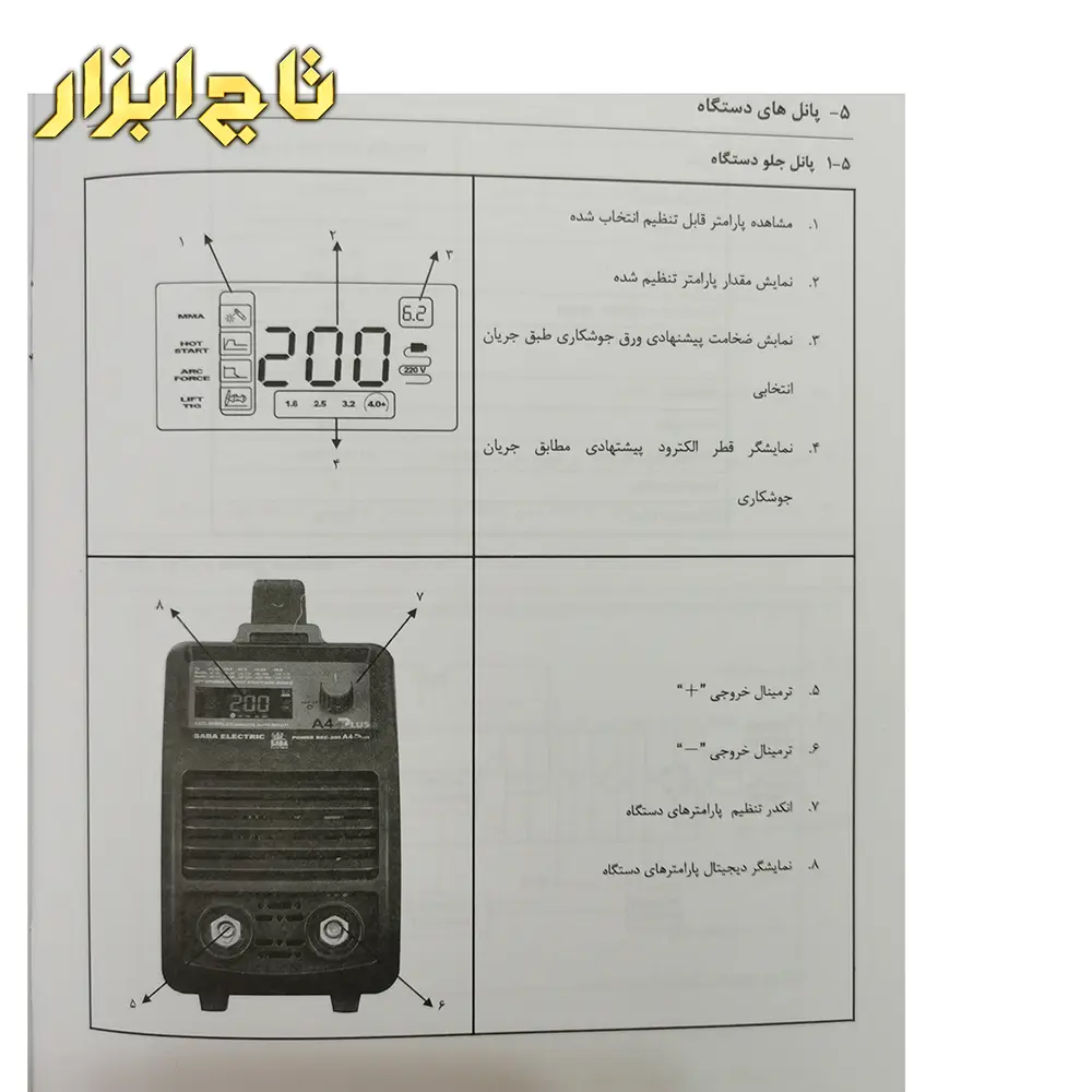 دفترچه صبا الکتریک مدل A4 PLUS