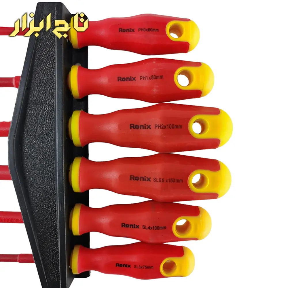 نمایی از دسته های ست پیچ گوشتی 6 عددی VDE 1000V رونیکس مدل RH-2724