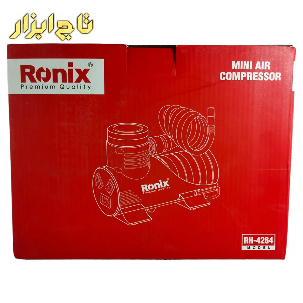مینی کمپرسور آنالوگ فندکی خودرو رونیکس مجهز به سیلندر قطور مدل RH-4264