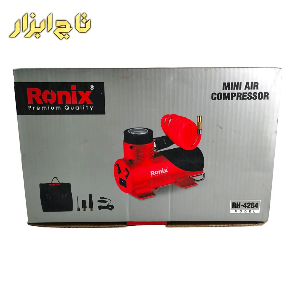 مینی کمپرسور آنالوگ فندکی خودرو رونیکس دارای چراغ LED مدل RH-4264