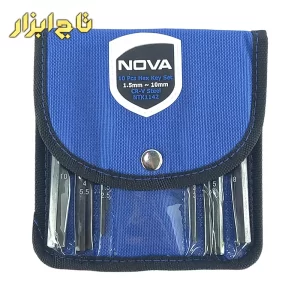 مجموعه 10 عددی آلن شش گوش کوتاه کیفی نووا مدل NTK-1142