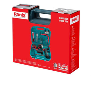 کیت دریل شارژی 12 ولت (1 باطری 35 پارچه) رونیکس مدل RS-8611