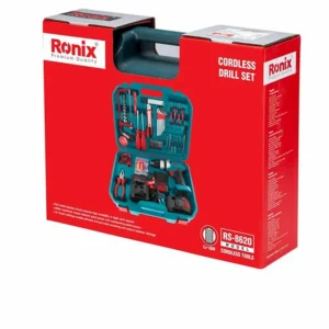 کیت دریل شارژی 20 ولت (2 باطری 53 پارچه) رونیکس مدل RS-8620