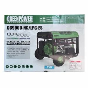 موتور برق گازسوز ریموت دار 7.5 کیلووات گرین پاور مدل CC9000-NG/LPG
