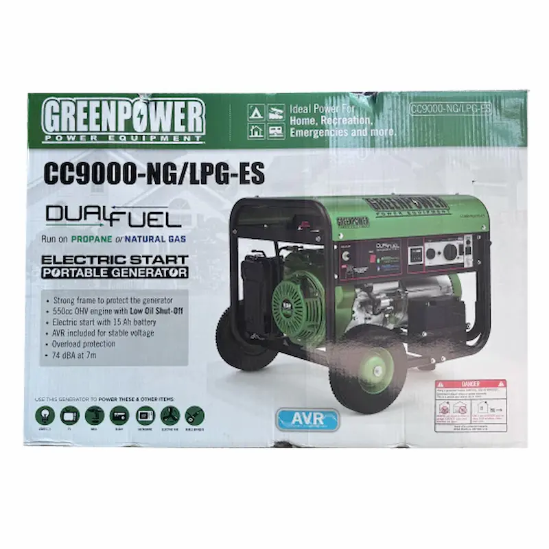 موتور برق گازسوز ریموت دار 7.5 کیلووات گرین پاور مدل CC9000-NG/LPG