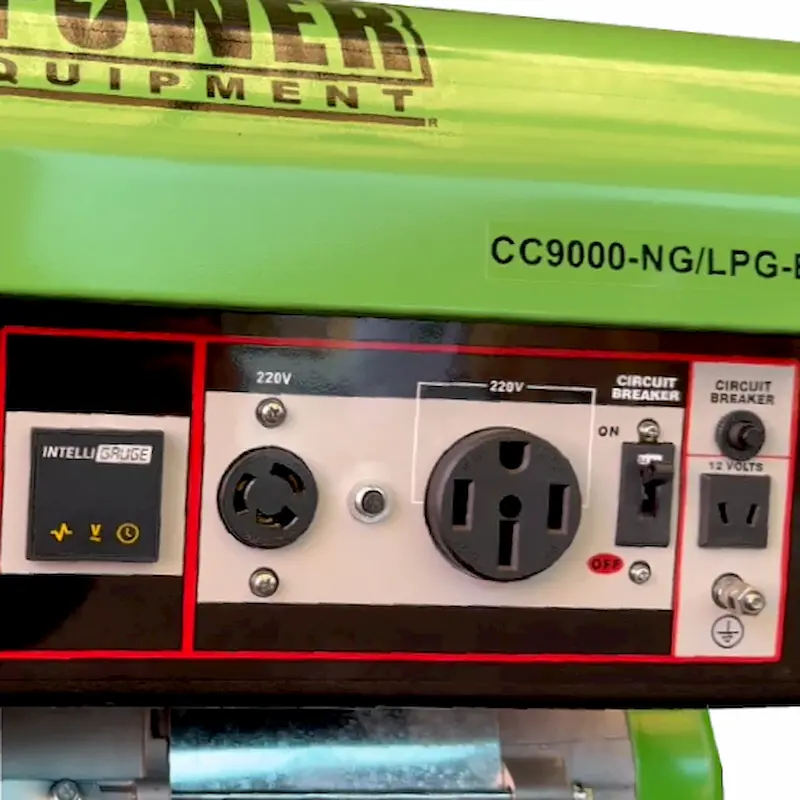 موتور برق گازسوز ریموت دار 7.5 کیلووات گرین پاور مدل CC9000-NG/LPG